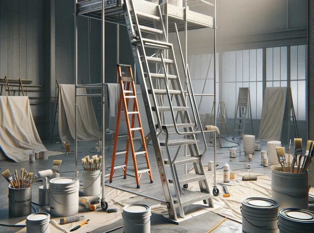 Escaleras industriales, la elección segura para trabajos de pintores
