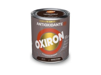 Esmalte antioxidante oxiron liso efecto forja 750 ml marron