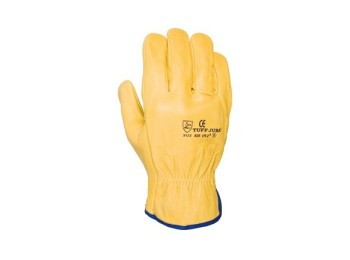 Guante piel flor vacuno driver amarillo 2a talla 9