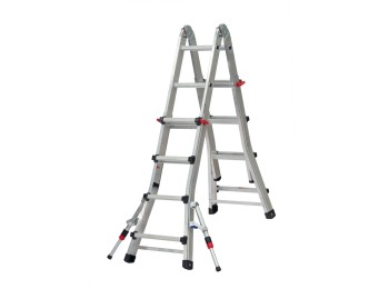 Escalera ind tijera kylate aluminio telesc 4+4 peldaños