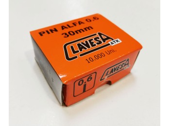 Clavo clavad.neum s/cab 30mm cobreado pin alfa s/c 0.6/30 cl