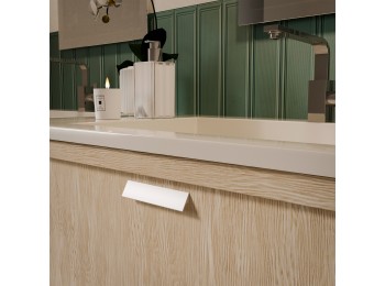 Emuca Tirador para mueble Palermo, L 120 mm, intereje 96 mm, Anodizado mate, Aluminio, 1 lote de 25 ud.