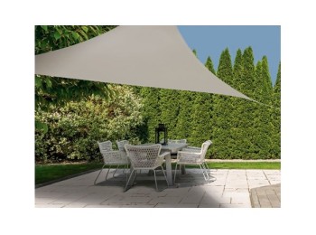 Toldo vela sombreo triangular poliester 3,6x3,6x3,6 m arena