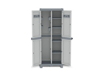 Armario resina escobero gris wave 181,8 x 70 x 43,8 cm