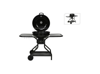 Barbacoa carbon redonda con alas y tapa Ø 56 x 95 cm