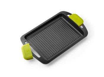 Plancha grill con rayas aluminio fundido foodie 40 cm inducc