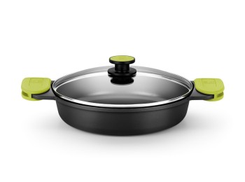 Cazuela baja aluminio fundido foodie induccion 36 cm