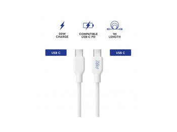 Cable cargador usb ´c´ salida ´c´ 20w 1 metro blanco