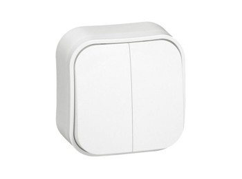 Conmutador doble blanco ip21 forix