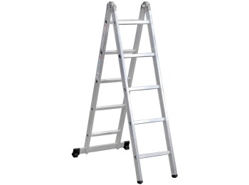 Escalera aluminio profesional plegable 2x5 peldaños