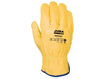 Guante piel flor vacuno driver amarillo 2a talla 8