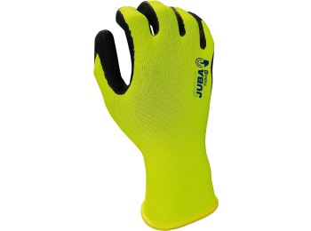 Guante poliester / elastano recubierto nitrilo foam amarillo