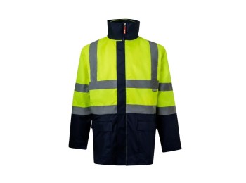 Parka alta visibilidad 4 en 1 marino / amarillo talla xl