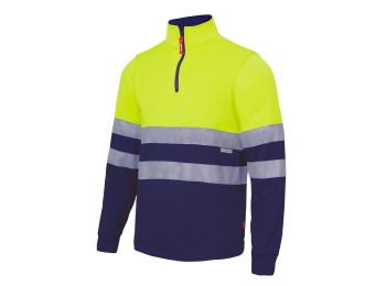 Sudadera alta visibilidad marino / amarillo fluor talla m