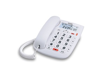 Telefono con cable teclas grandes con display blanco