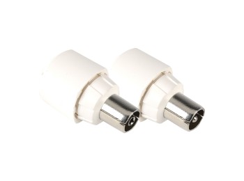 2 conectores macho-hembra recto blanco 4316