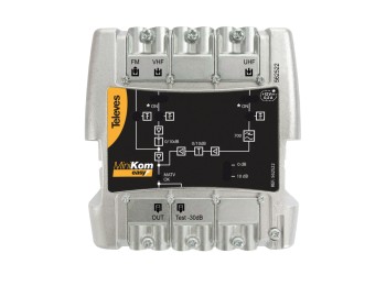 Amplificador minikom matv 3e/1s ´´easy f´´ fm-v-u´