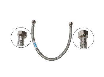 Conexion flexible acero inox hembra 3/8´ - hembra 3/8´ 50 cm