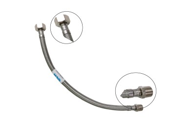 Conexion flexible acero inox macho 1/2´ - hembra 1/2´ 25 cm