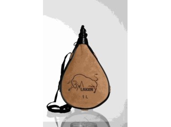 Bota vino recta 1,0lt cuero-serraje pocket laken