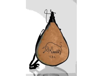 Bota vino recta 1,5lt cuero-serraje pocket laken