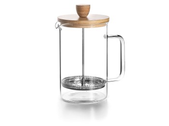 Cafetera embolo cristal madera 80 cl
