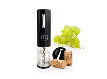 Sacacorchos electrico profesional usb + cortacapsulas negro