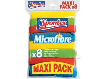 Bayeta microfibra (8 uds) maxi pack spontex