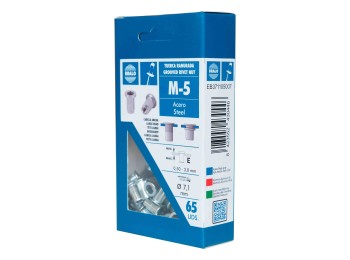 Tuerca lisa ancha acero a3k bralo m5 65 uds