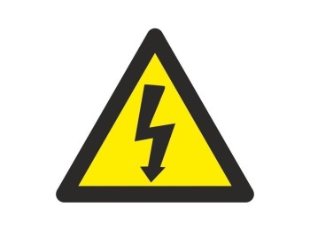 Señal aluminio triangulo con rayo normaluz 105mm lado