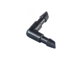 Codo microtubo 20 uds caudal Ø 4 mm negro