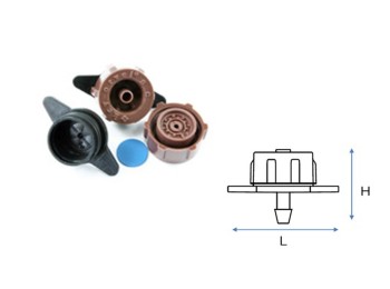 Gotero desmontable autocompensante key-orvel 25 u 2 l/h