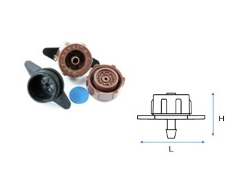 Gotero desmontable autocompensante key-orvel 25 u 8 l/h