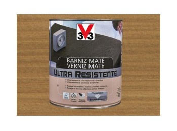 Barniz interior al agua ultra resistente mate 750 ml roble o