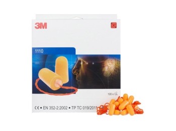 Tapon auditivo desechable (100 pares) con cordon snr 35 db