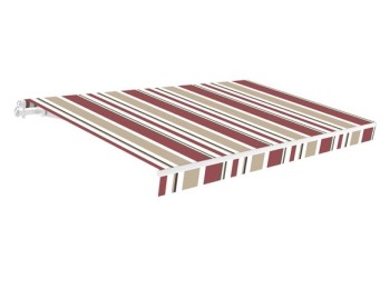 Toldo manual aluminio 3 x 2 m wolder burdeos/beige