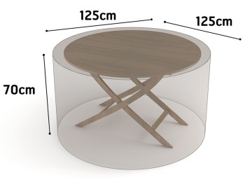 Funda mesa redonda vison nortene 125 x 125 x h 70