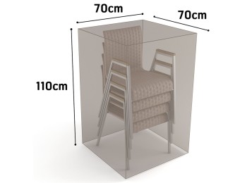 Funda sillas apiladas vison nortene 70 x 70 x h 110