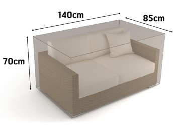 Funda sofa 2 plazas vison nortene 140 x 85 x h 70