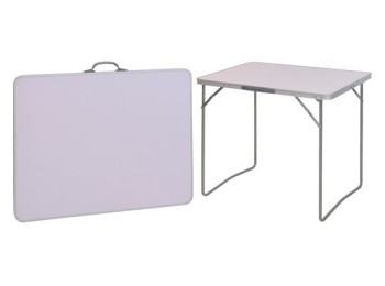 Mesa camping plegable blanca non 80x60 cm