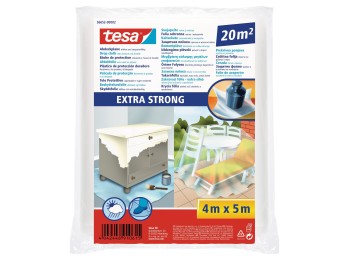 Plastico cubretodo protector extrafuerte tesa tape 5 x 4 m