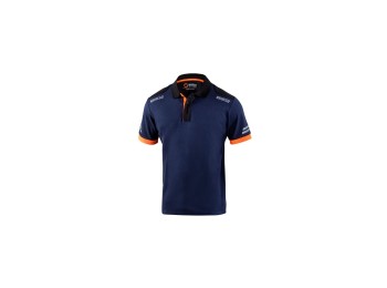 Polo tecnico 180 gr azul / naranja fluor talla m sparco