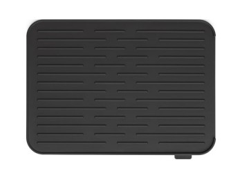 Alfombrilla escurreplatos silicona gris oscuro - 44 x 32 cm