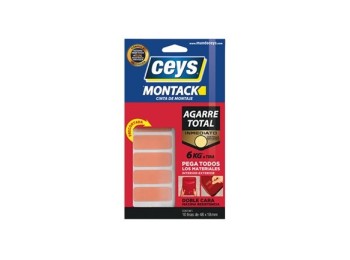 Cinta doble cara montack xpress 10 tiras 48 mm x 18 mm ceys