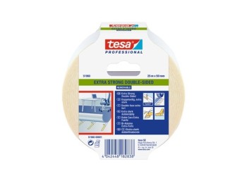 Cinta doble cara suelos extrafuerte removible 25 m x 50 mm t
