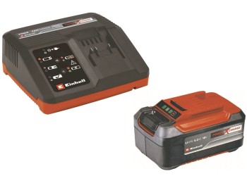 Kit cargador power-x 18v -4 + bateria respuesto 5, einhell