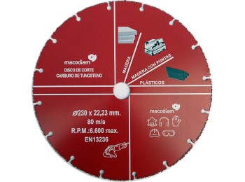 Disco corte multimateriales 230 mm macodiam