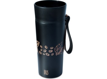 Mug termico negro 360 ml iris