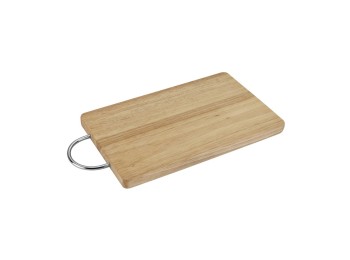 Tabla cocina cortar madera asa cromada 18 x 29 cm metaltex