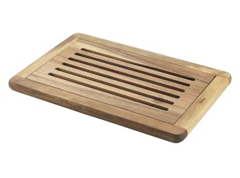 Tabla cortar pan madera acacia 38 x 26 x 2 cm metaltex